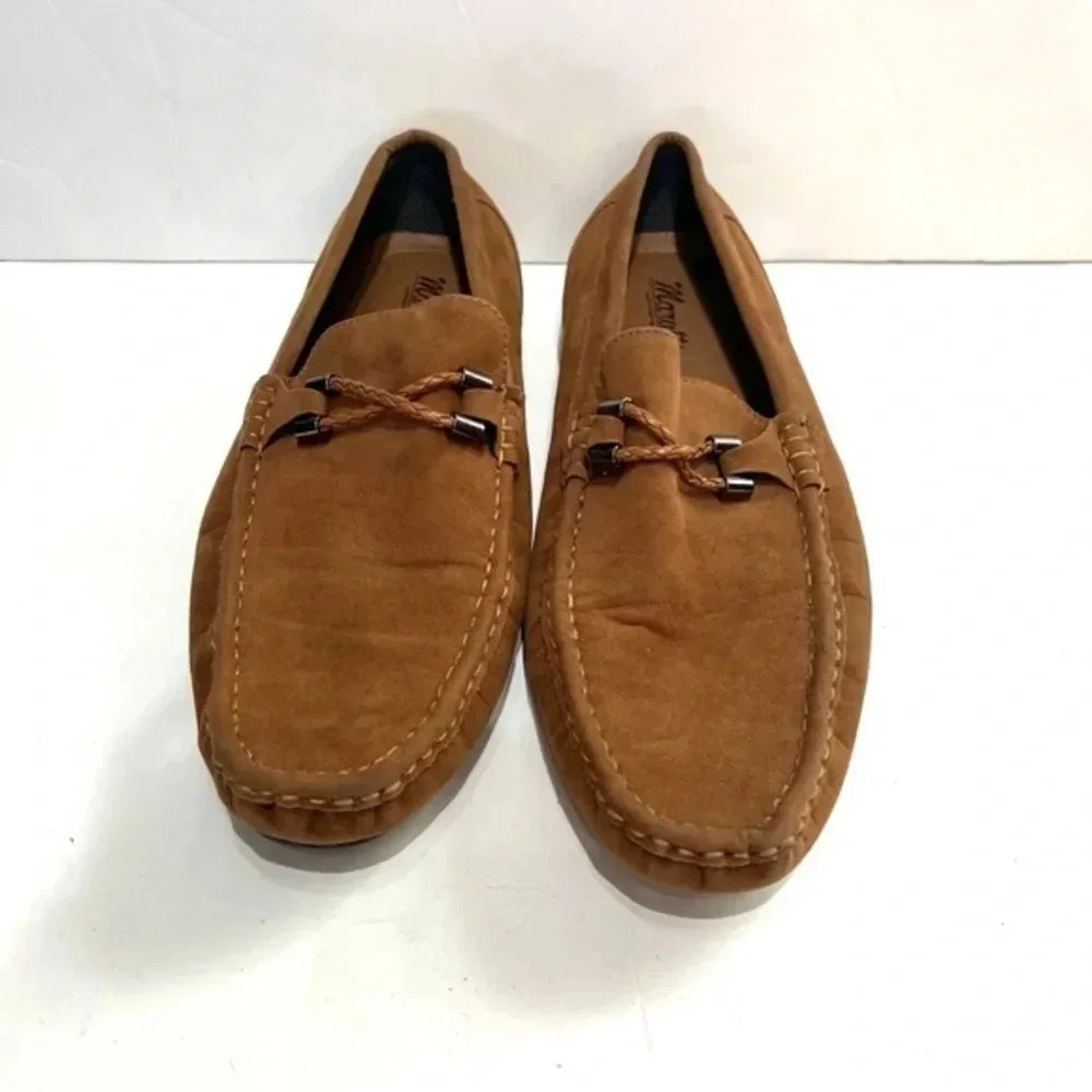 Marutti Mens Driving Shoes in Tan Size 45 EU